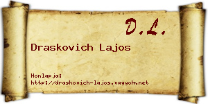 Draskovich Lajos névjegykártya