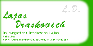 lajos draskovich business card